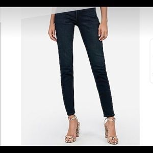 NWT Express mid rise fleece lined stretch legging jeans size 8S